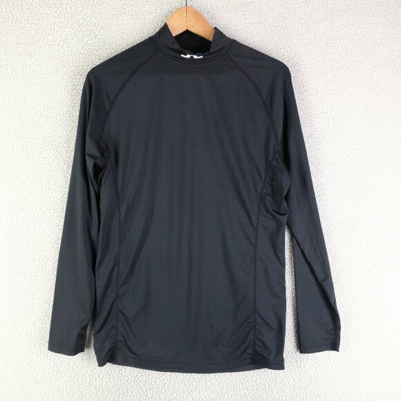 J Lindeberg Shirt Mens Medium Navy Blue M Aeello Slim Soft Compression Golf - Picture 1 of 9